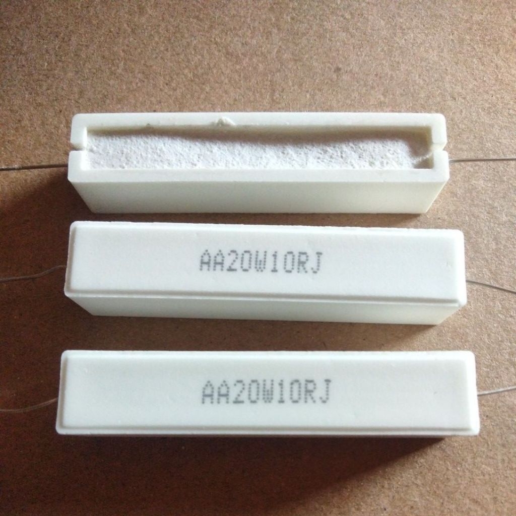 RESISTOR KAPUR 10OHM 20WATT / R KAPUR 10OHM 20W / RESISTOR 10 OHM 20 WATT ORIGINAL KUALITAS BAGUS PU