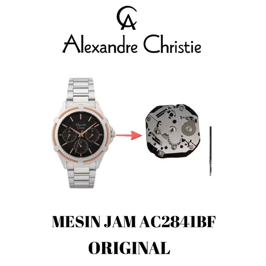 Mesin jam Alexandre Christie original AC2841BF