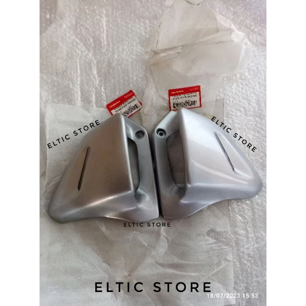 Kupingan Tangki Set Silver Honda Tiger 2000 Original AHM