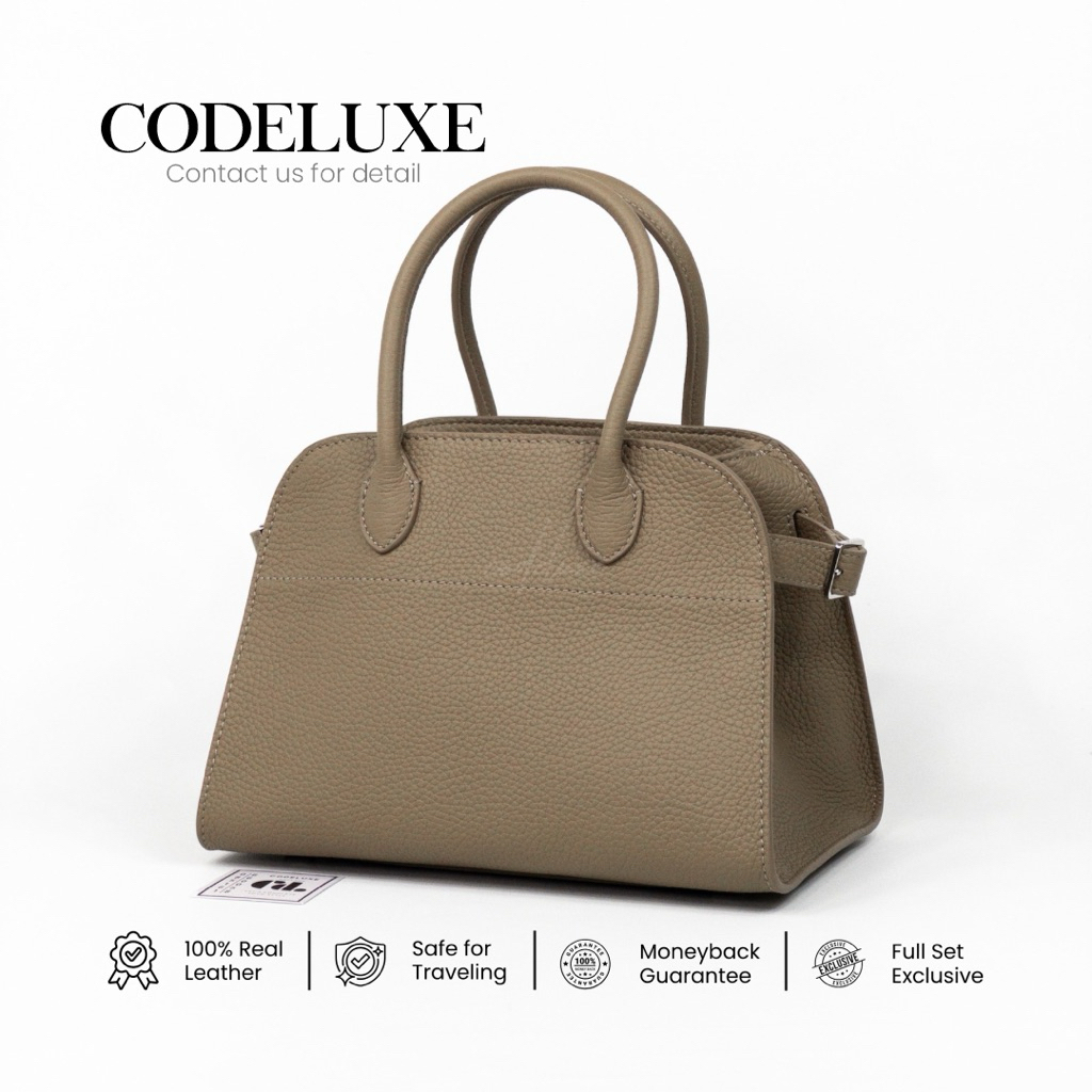 [CODELUXE] Soft Margaux 10 Bag Grained Calfskin Leather Dark Taupe SHW