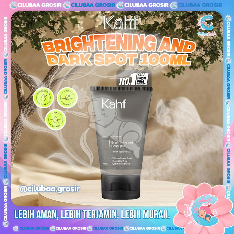 KAHF Face Wash Brightening and Dark Spot Scrub 100mL | Scrub Sabun Wajah KAHF | Perawatan Wajah Pria