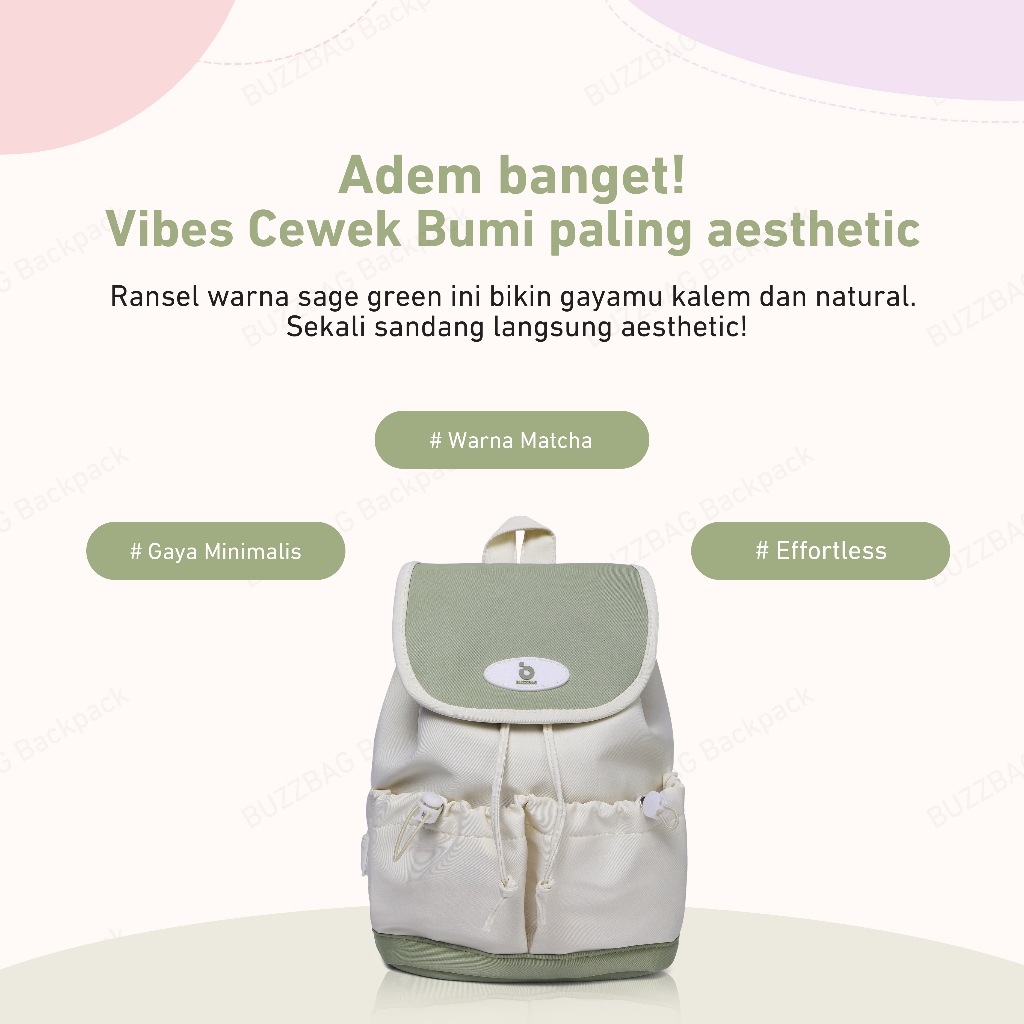 BUZZBAG - Tas ransel sekolah korea tas aesthetic korean style sekolah tas ransel lucu korean style t