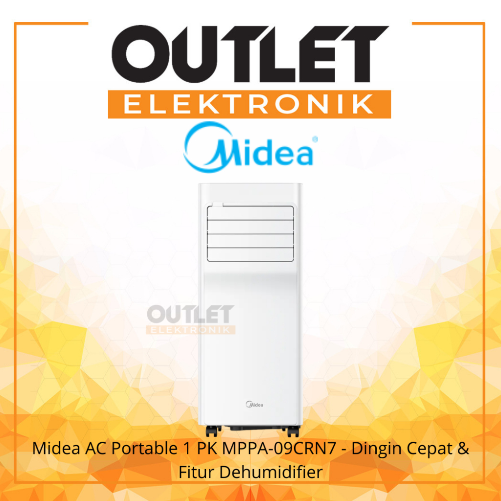 Midea AC Portable 1 PK MPPA-09CRN7 - Pendingin Ruangan Portabel 2.6kW, 3 Mode, Remote Control