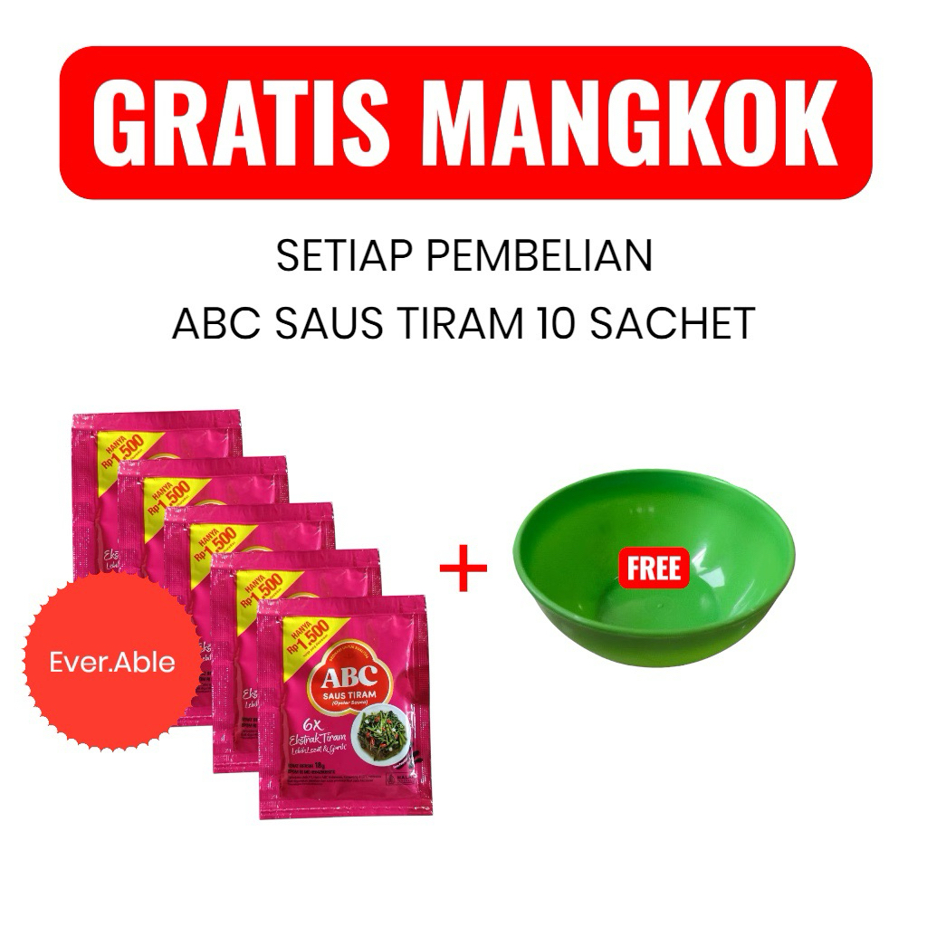 (GRATIS MANGKOK) ABC SAUS TIRAM 18 GR X 10 SACHET