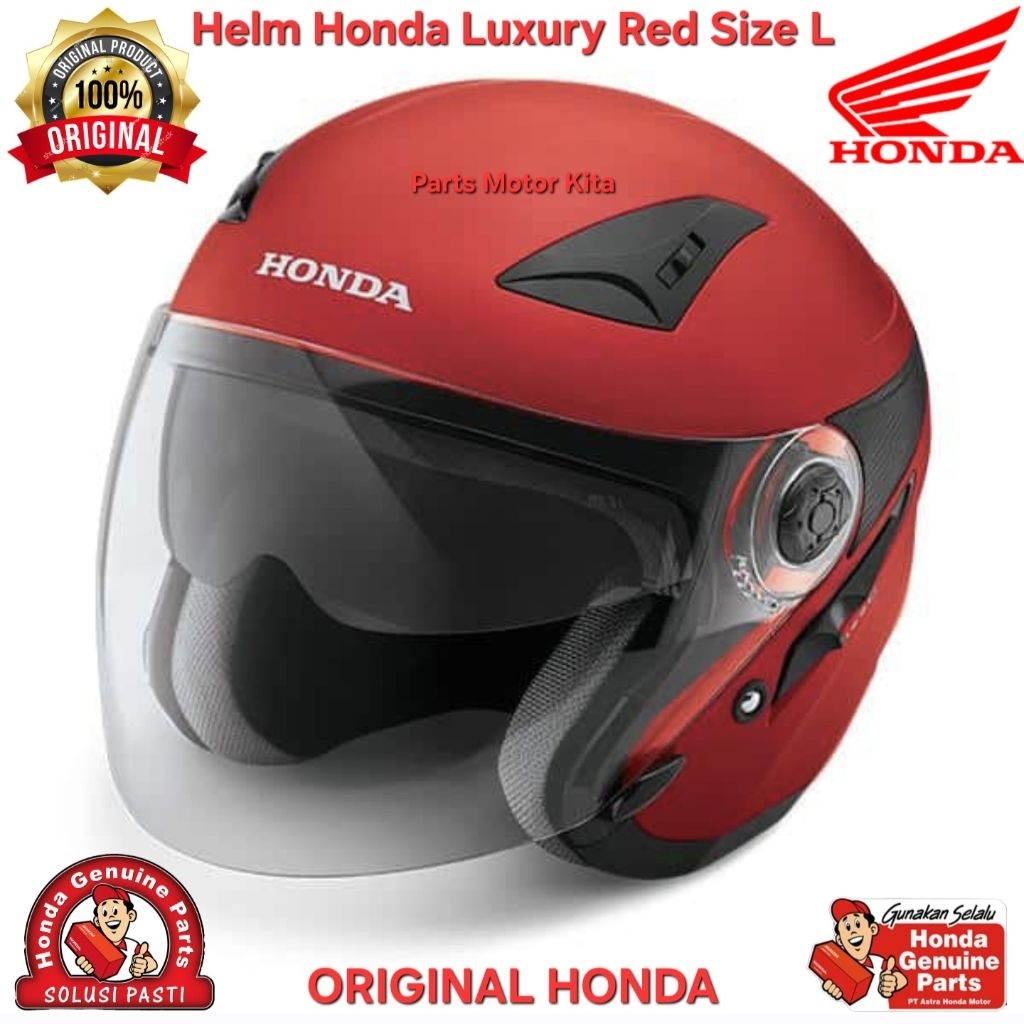 87100LXREDM Helmet Helm Luxury Red Size L Original Honda