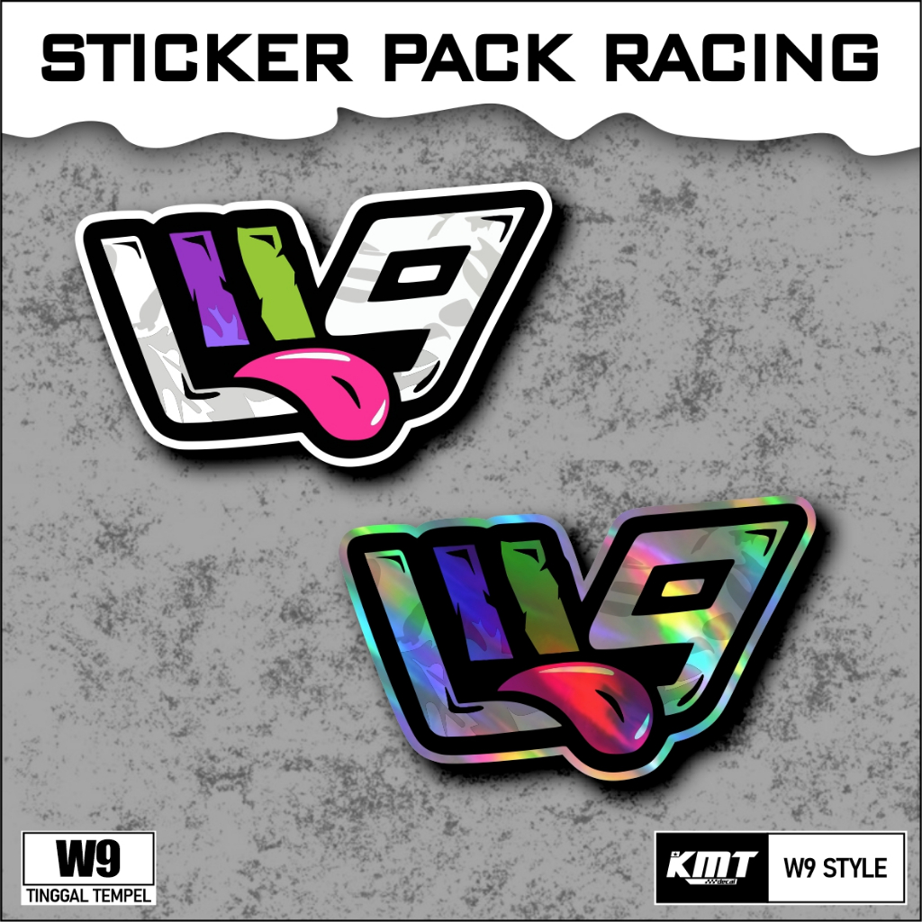 stiker motor - stiker w9 style herex cb gl tiger mega pro stiker cutting anti air Hologram Sudah Di 
