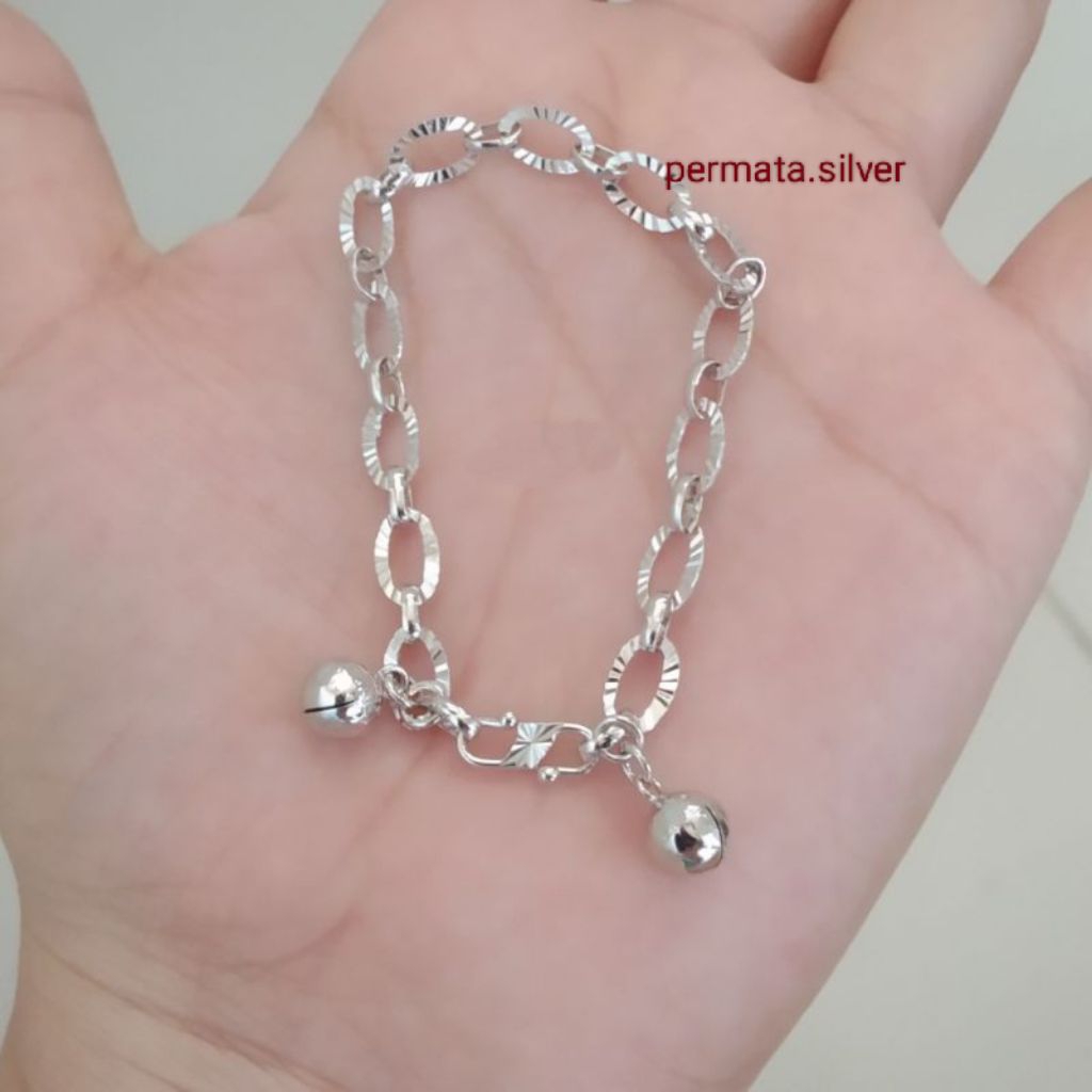 Gelang Rantai Dewasa Perak 925 Asli