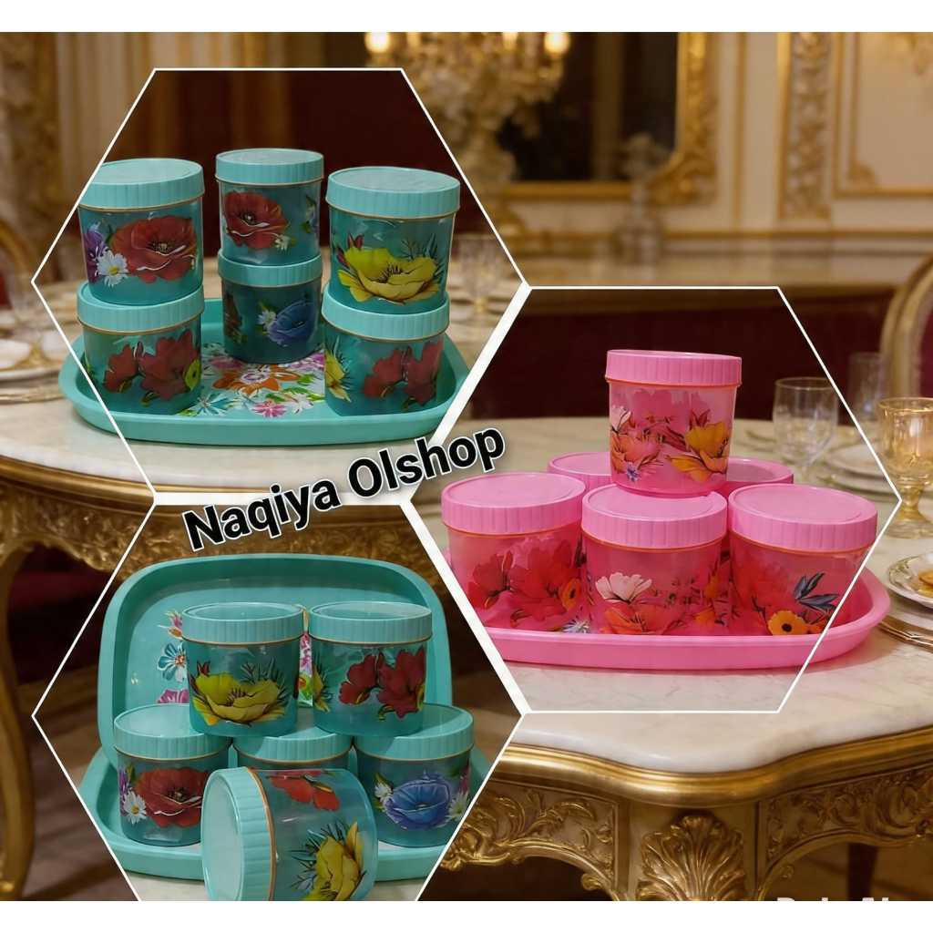 TOPLES CALISTA NAMPAN TONAM MOTIF 7PCS/TOPLES SET NAMPAN / TOPLES KUE