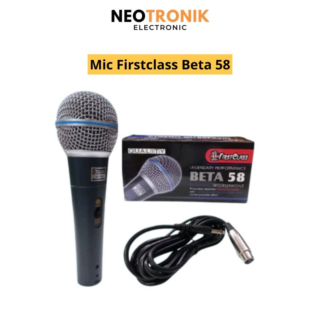 Mic Kabel Dynamic Microphone Mikrofon Firstclass Beta 58