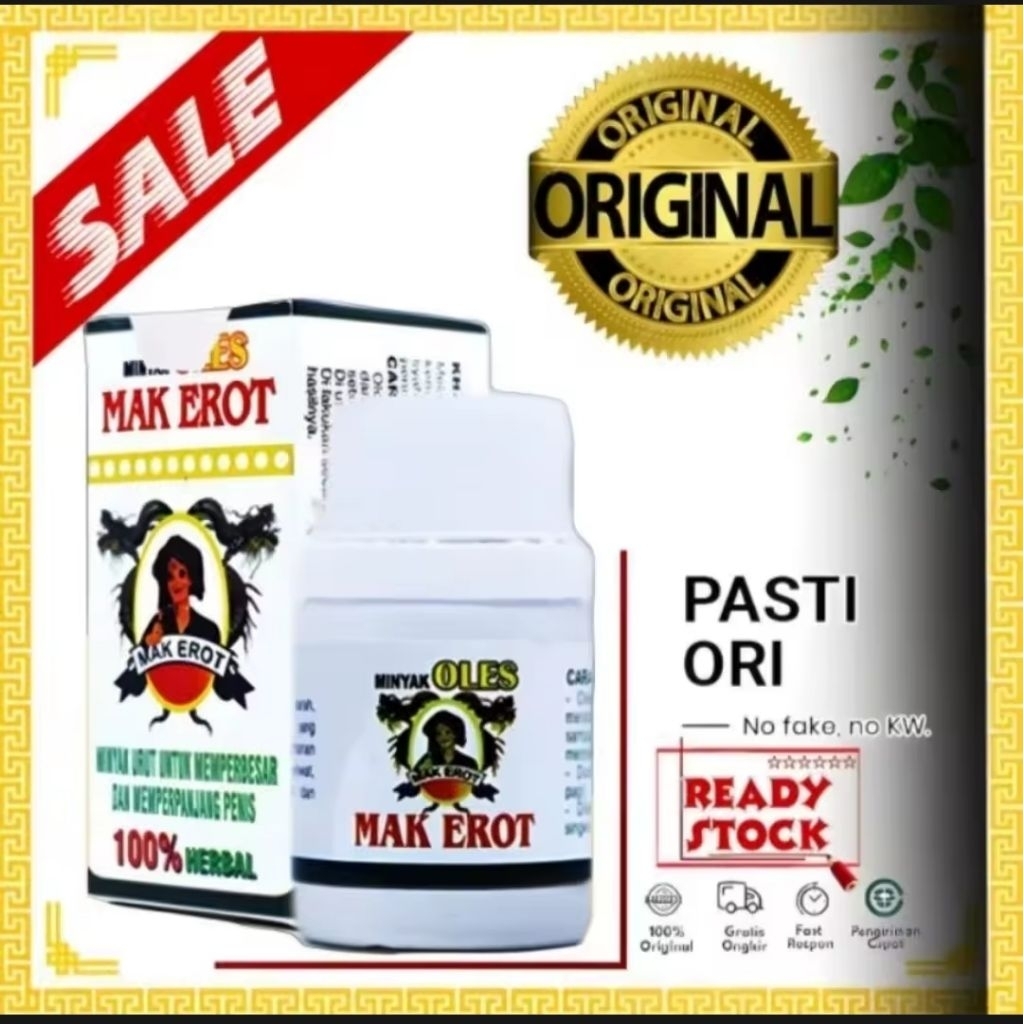 Mak Erot oil original 100% asli_kuat pria tahan lama herbal urut tradisional alami stamina laki laki