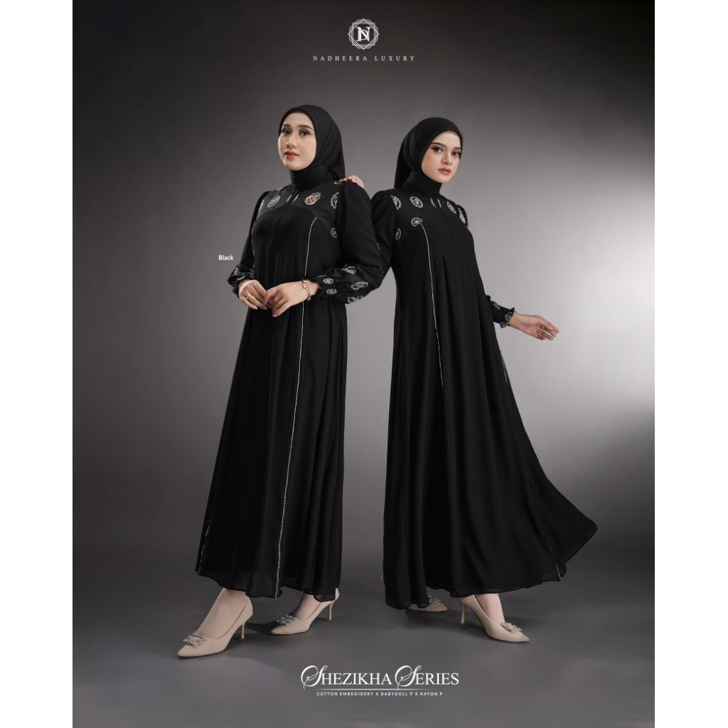Baju Gamis Shezikha Midi Dan Dress By Nadheera Luxury
