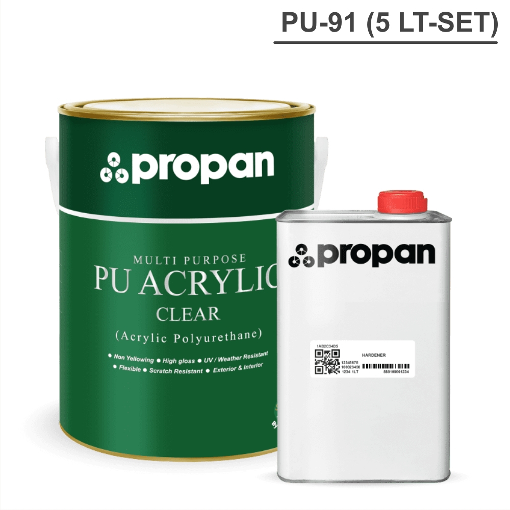Cat Propan PU ACRYLIC CLEAR PU-91 5 LT SET - PUL-91 CLEAR