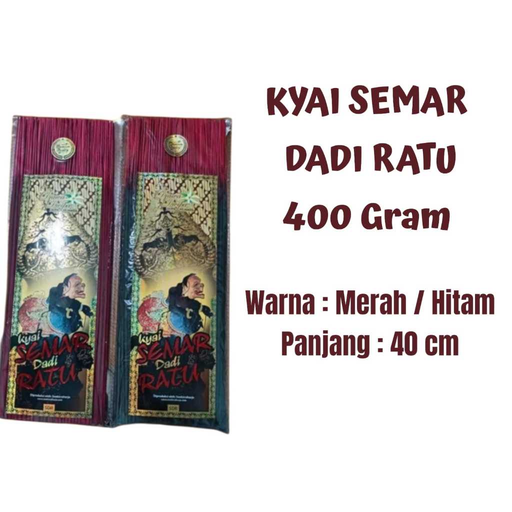 Dupa Hio Misik Hitam Kyai Semar Dadi Ratu Kemasan Hio 400 Gram Wangi Semerbak