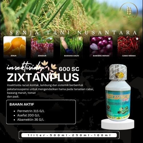 Insektisida ZIXTANPLUS 600sc | Permetrin,  Asefat,  Abamektin |