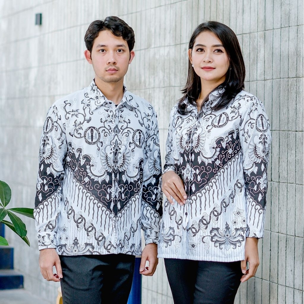 Batik PGRI pria wanita terbaru 2022 lapisan furing bahan bsw  atasan PGRI terbaru  baju PGRI terbaru