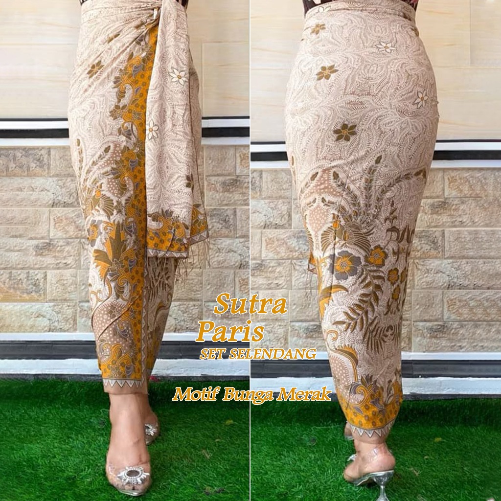 Kamen Lembaran Batik Motif Terbaru Bahan Sutra Paris ATBM - Kamen Endek Jumputan Bali