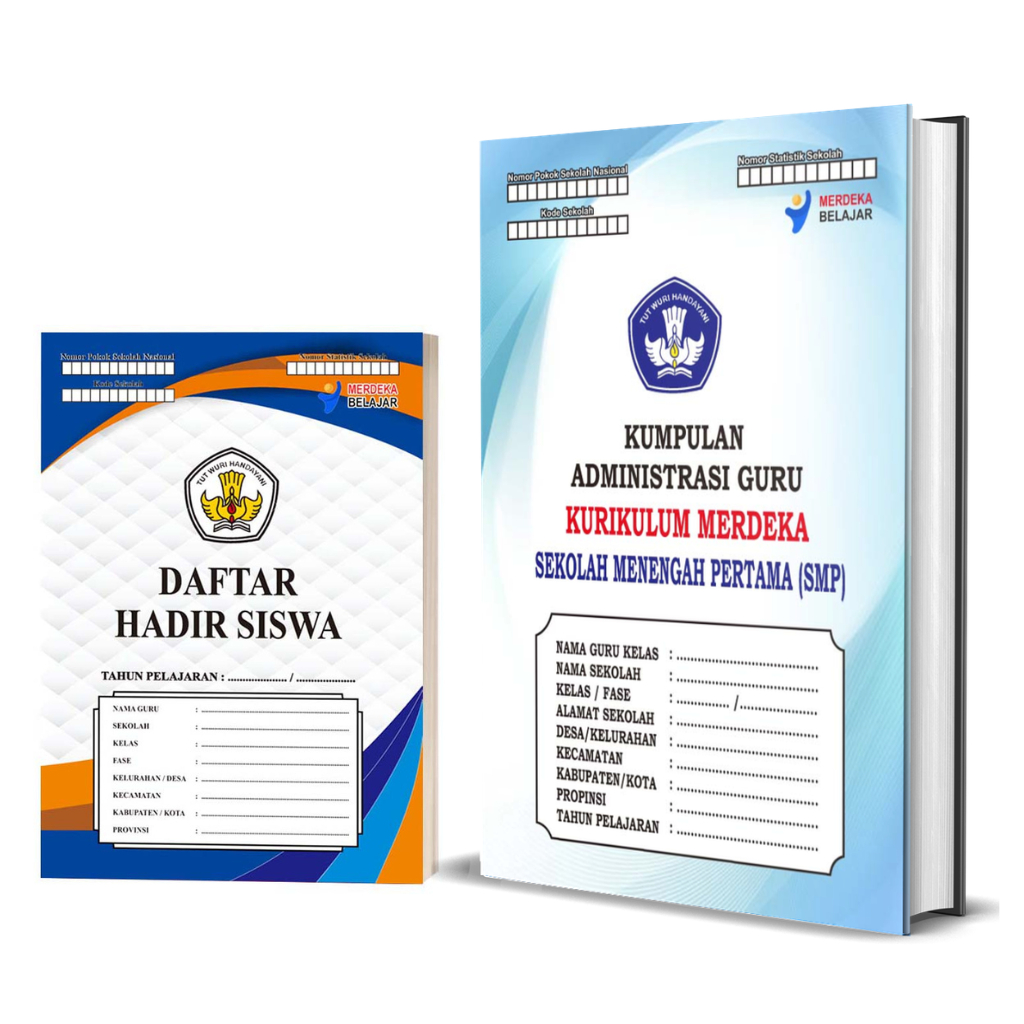 BUKU KUMPULAN ADMINISTRASI GURU SMP KURIKULUM MERDEKA (2 BUKU)