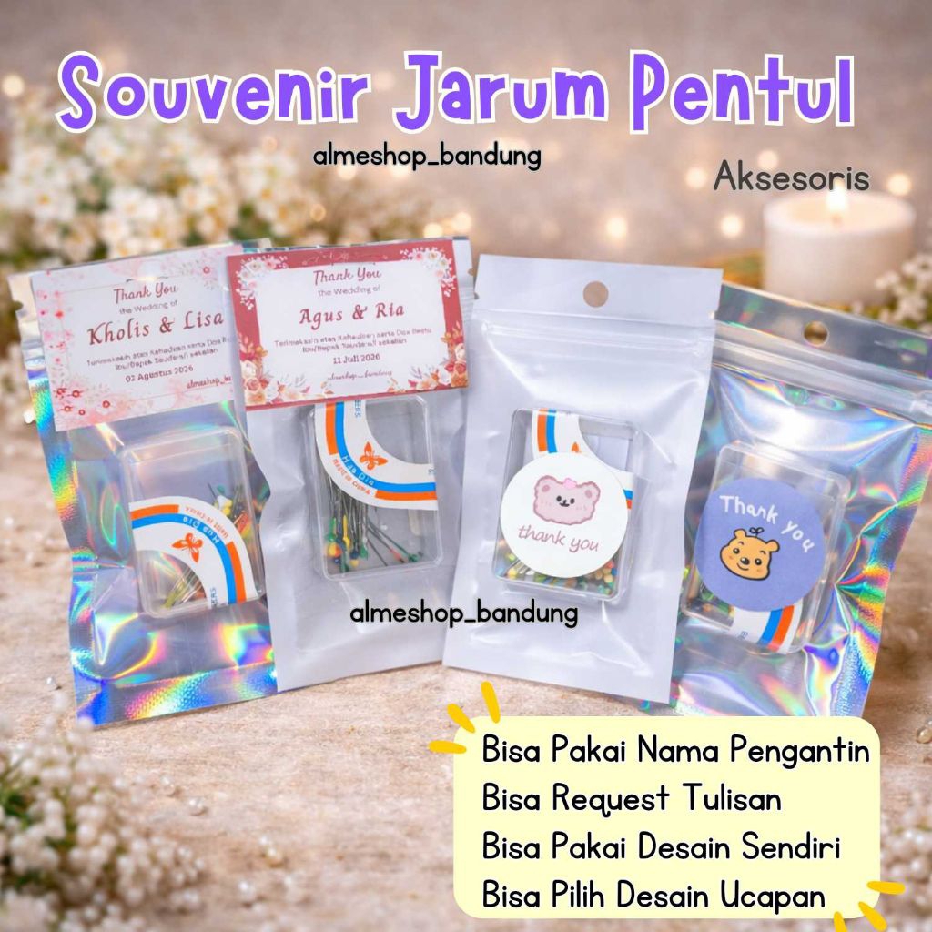 Souvenir Pernikahan Jarum Pentul Hijab Mika 1 Box Stainless Jarum Hijab Jilbab Murah Souvenir Murah