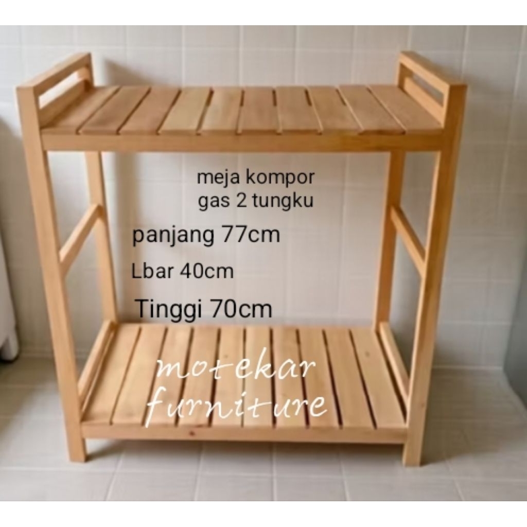 rak kompor gas 2 tungku rak dapur serbaguna minimalis