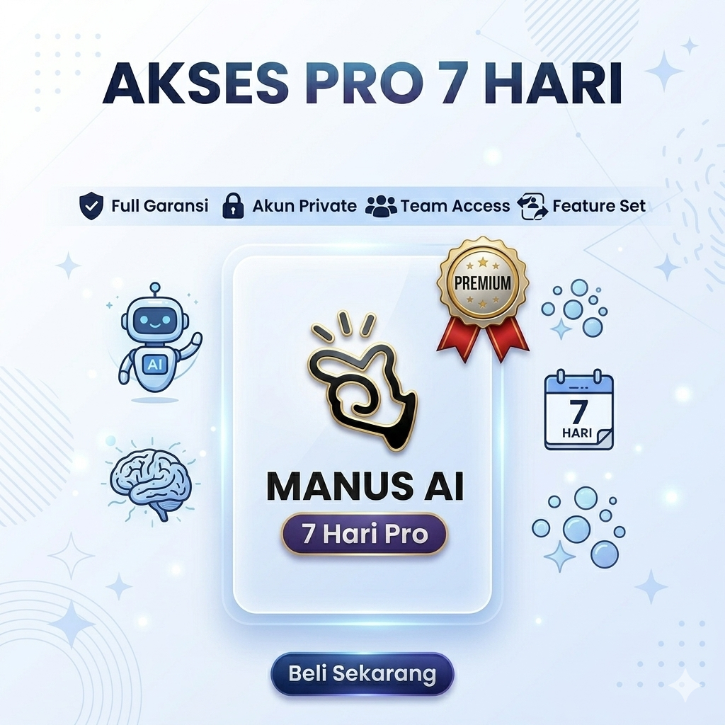 Manus AI PRO Premium 7 Hari - Akun Private | Full Garansi resmi