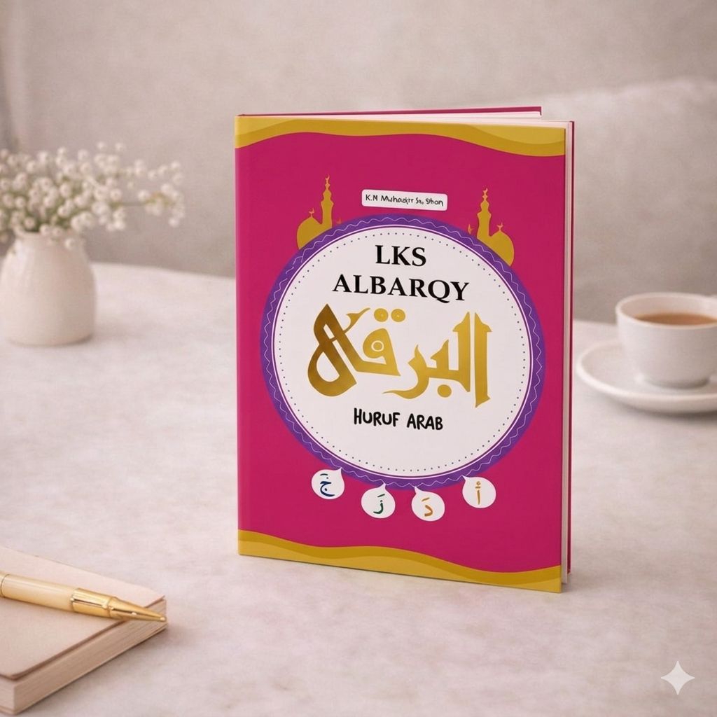 Buku LKS (Lembar Kerja Siswa) Albarqy Belajar cara Menulis Huruf yang ada di Al Quran untuk anak PAU