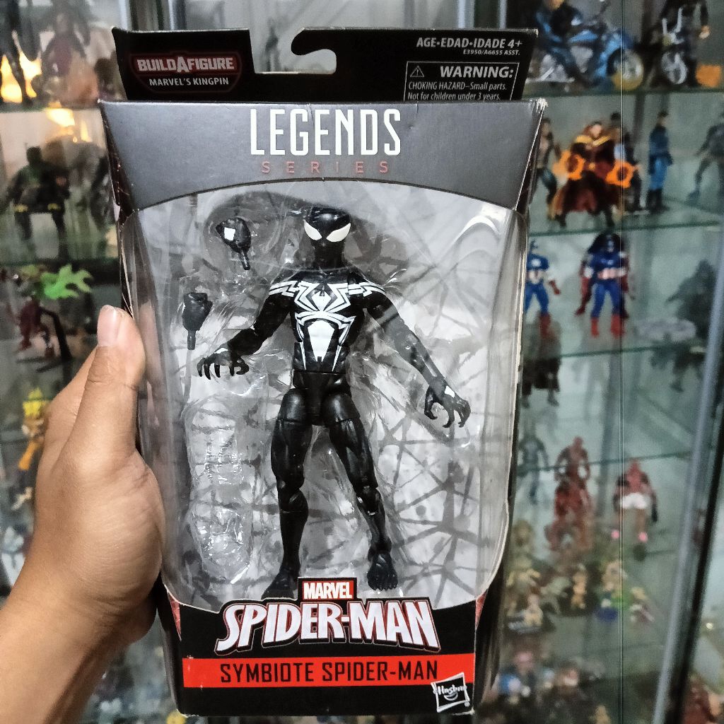 marvel legends symbiote spiderman wave kingpin mainan action figure
