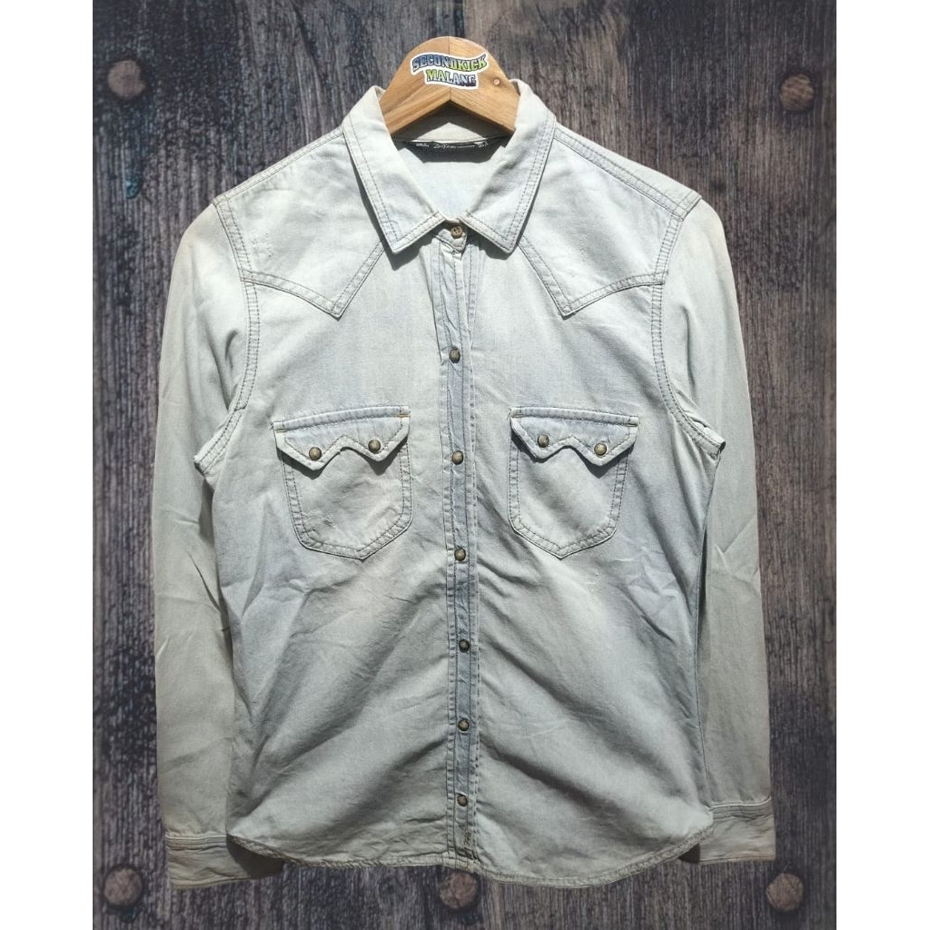 Kemeja Denim Zara Trafaluc