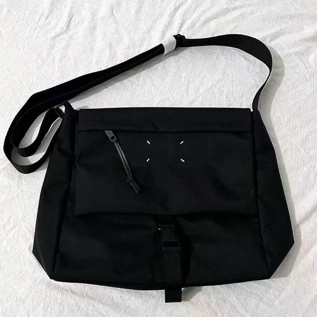 Maison Margiela Black Canvas Messenger Bag