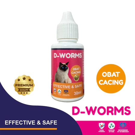 D-WORMS Premium Obat Cacing untuk Kucing Effective & Safe 30ml  4.9  545 penilaian 2RB+ Terjual icon
