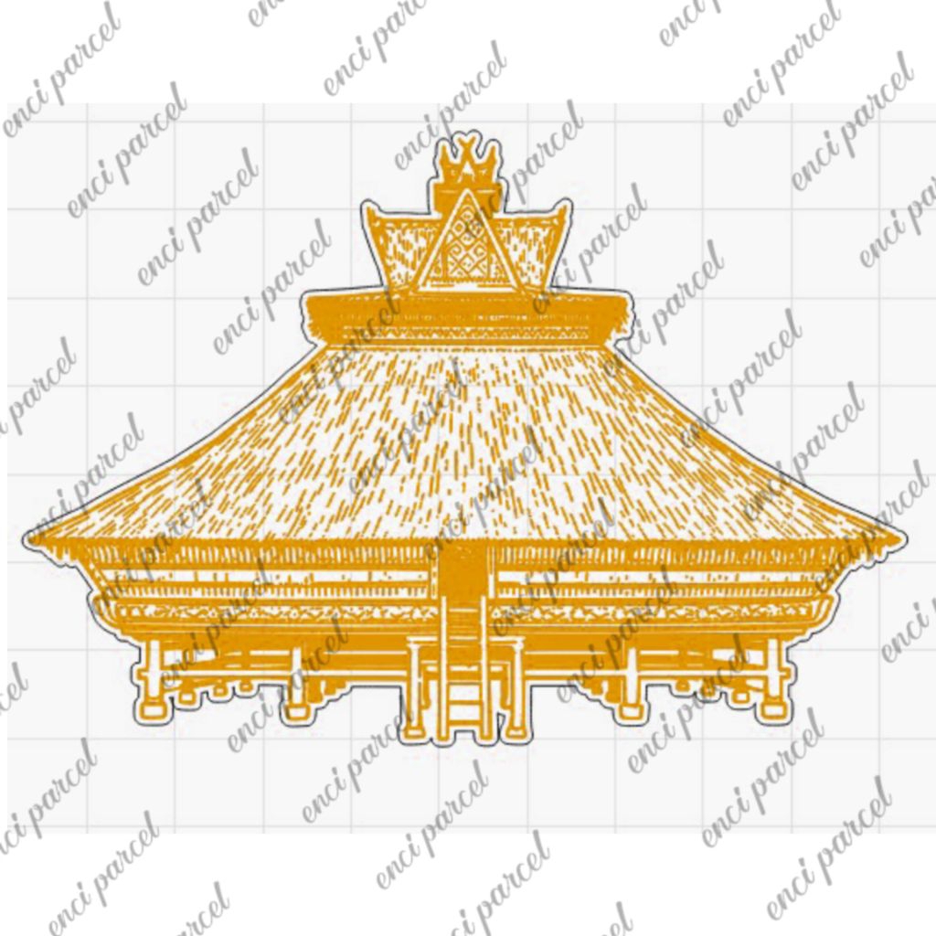 rumah adat karo garista model A medan selayang tradisional batak sumut sumatera utara tampak depan l