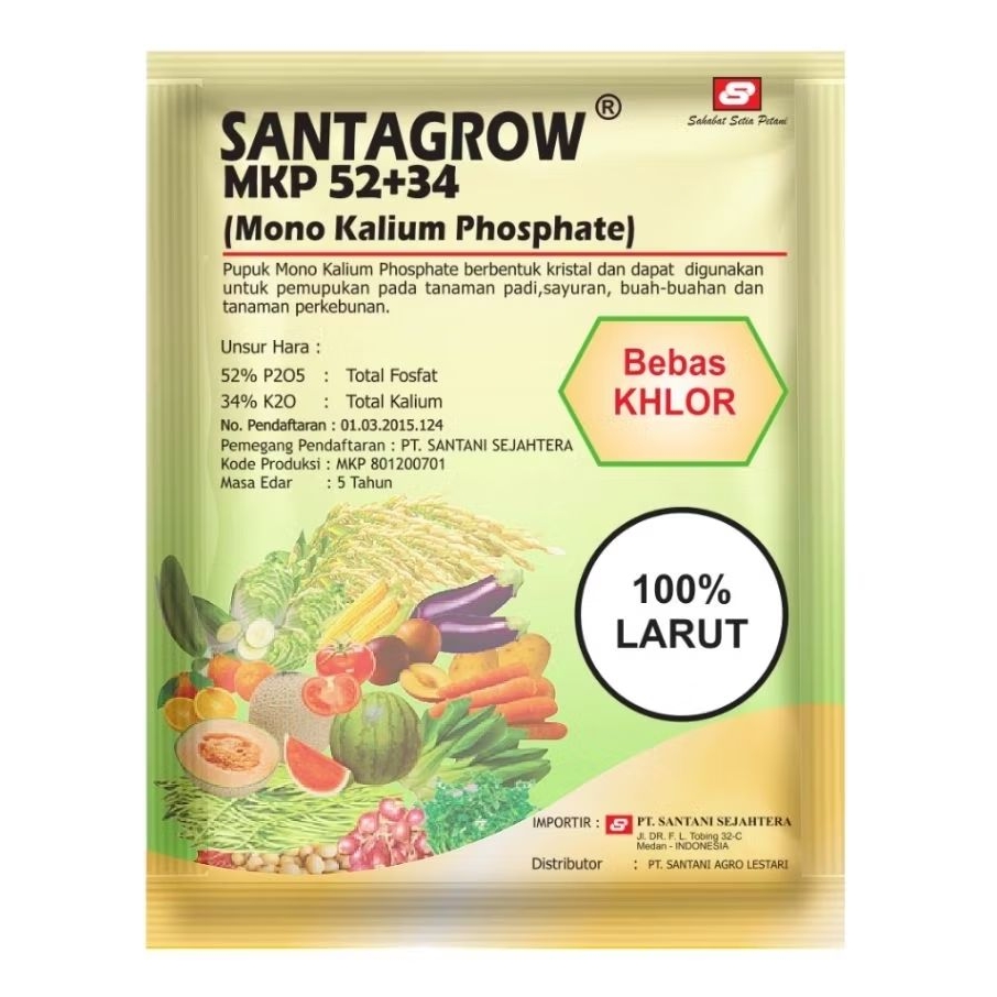 PUPUK SANTAGROW (mono kalium phospate) 1KG