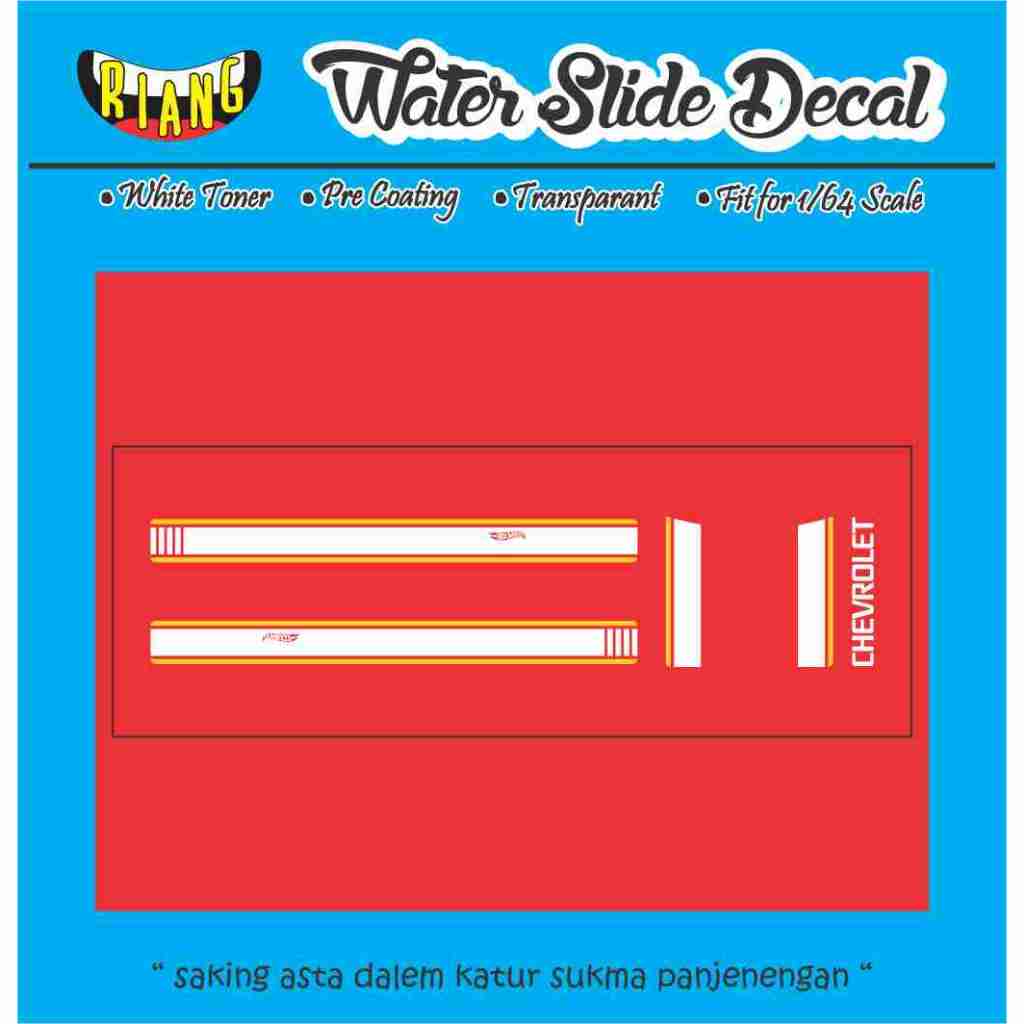 Decal Waterslide Hot Wheels 83 Chevy Silverado Cars Of The Decades 2012