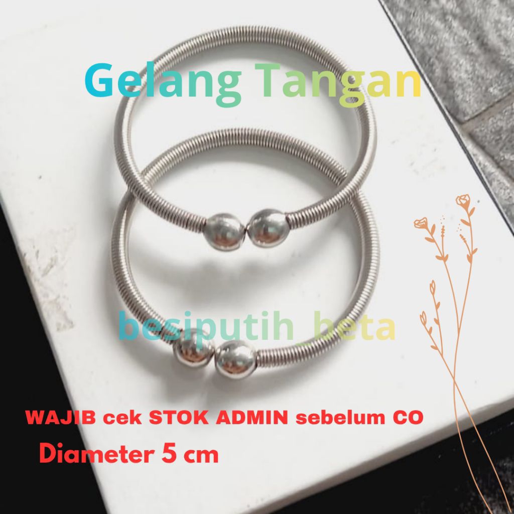 gelang besi putih ambon / besi putih asli