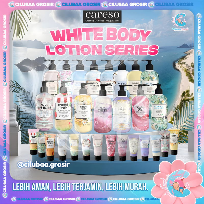 Careso Body Lotion Series 50mL Tube & 300mL Pump || Nude Tuberose || Fruitee Fresh || Mon Cheri || H