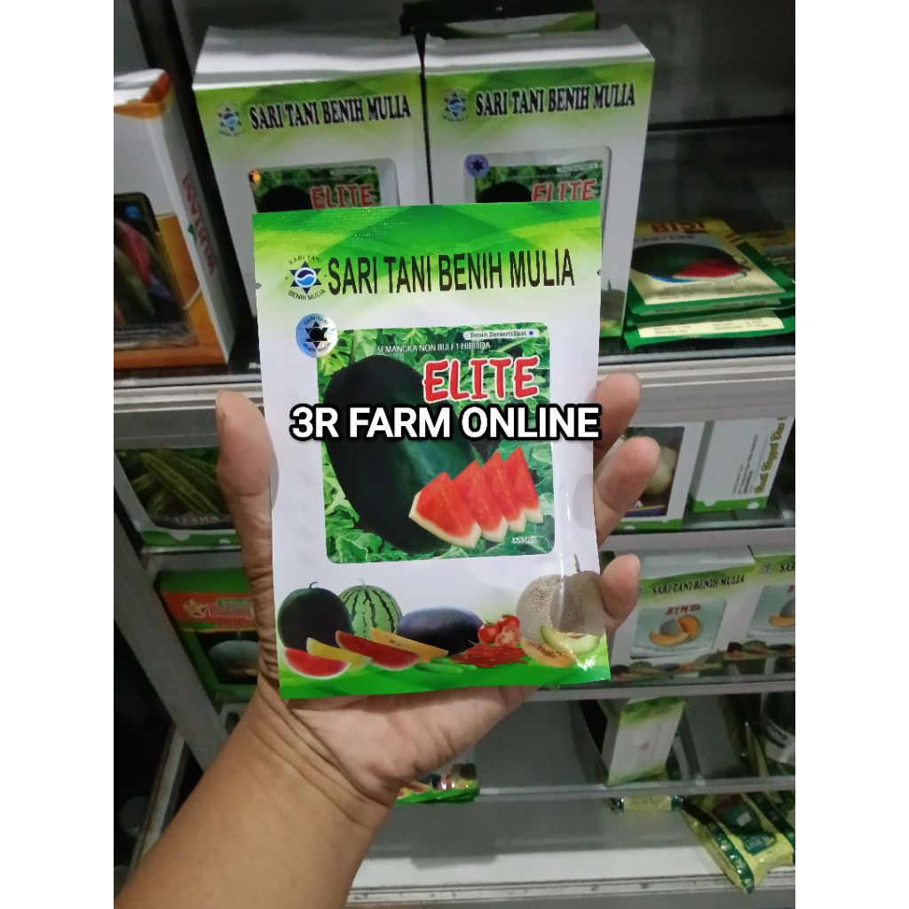 Benih Bibit Semangka Non Biji Jumbo Bangkok Elite F1 300 Butir (Tahan Virus, Panen 58-65 HST) Kadalu