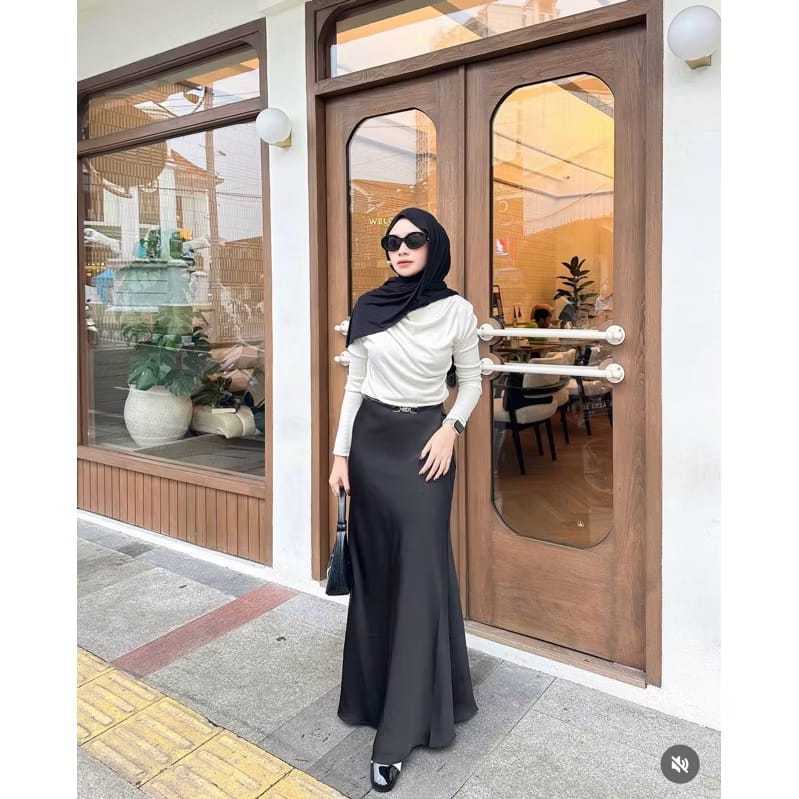 Skirt mermaid satin velvet premium || bawahan wanita premium || rok wanita model duyung kekinian