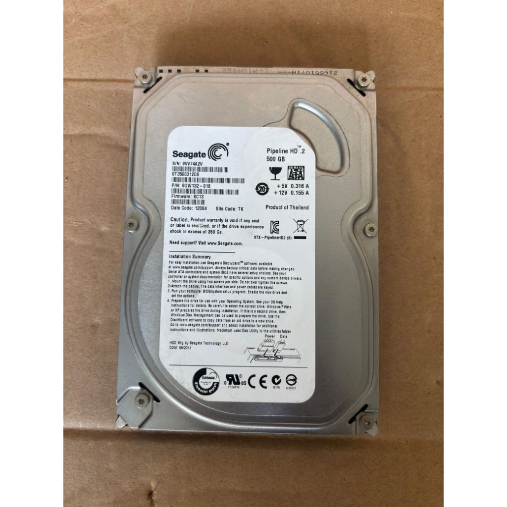 HDD HARDISK PC 500GB 3,5INC SECOND NORMAL