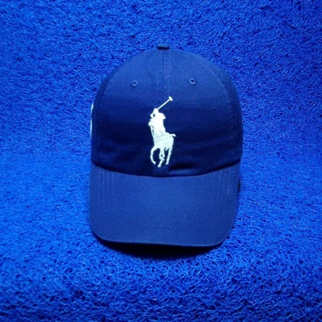 topi polo RL navy big logo leather strap