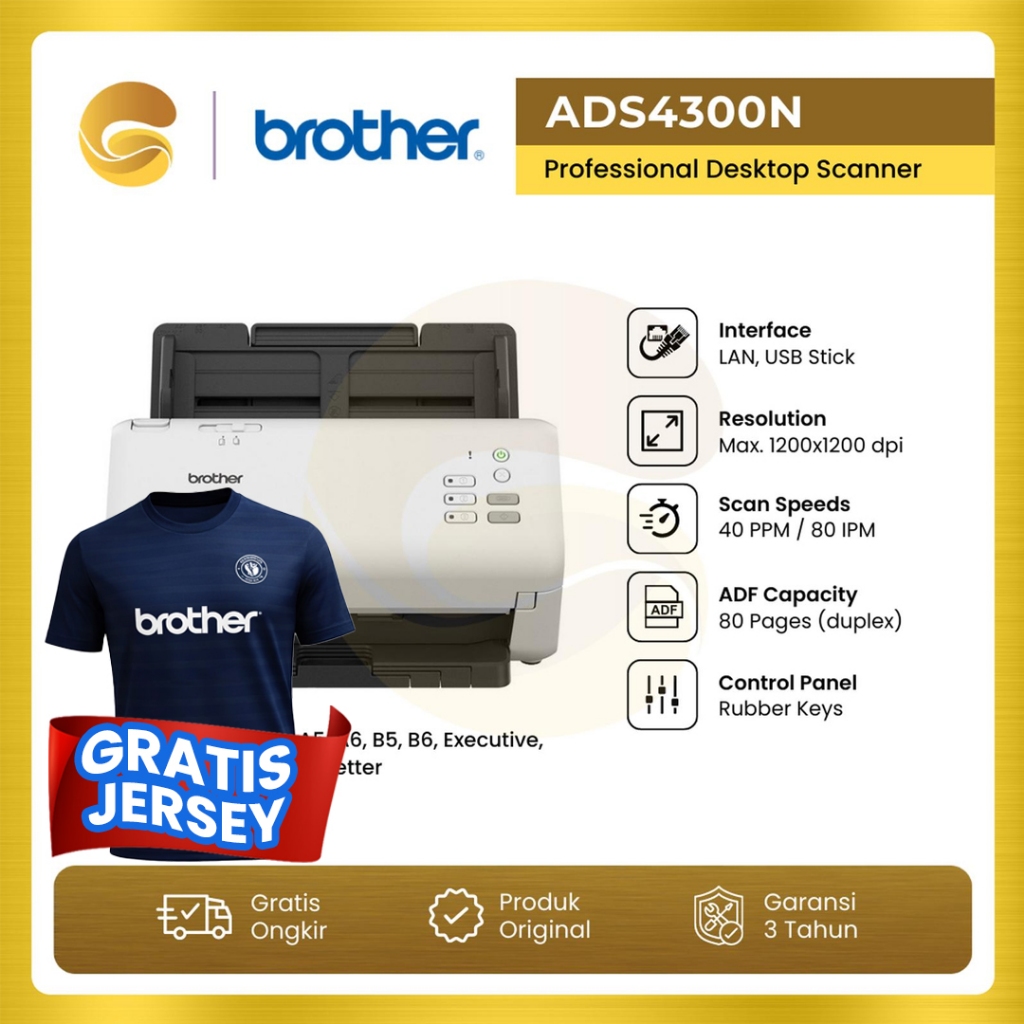 BROTHER Scanner ADS4300N Scanner Brother Network ADS 4300N ADS 4300 N