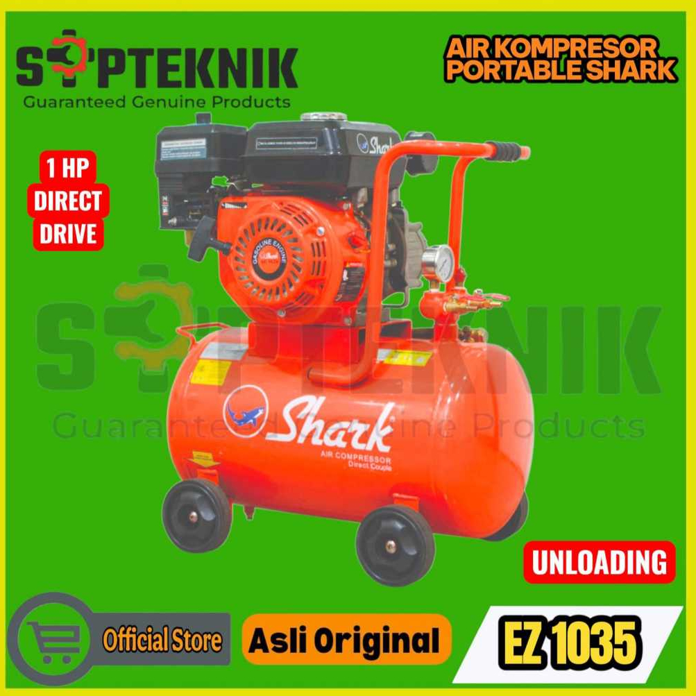 KOMPRESOR ANGIN BENSIN EZ-1035 1HP 35 LITER SHARK