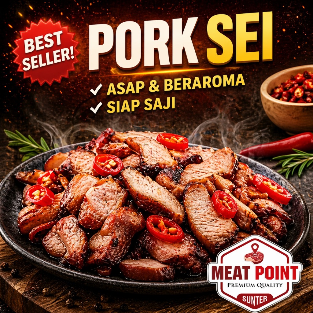 Daging Sei Babi Asap Kupang NTT (500gr)