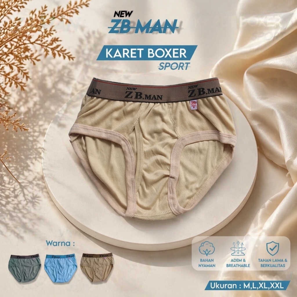 [ Grosir  ] Celana Dalam ZB MAN Pria Jumbo | Cd Pria Dewasa Kerut & Boxer Berkualitas |