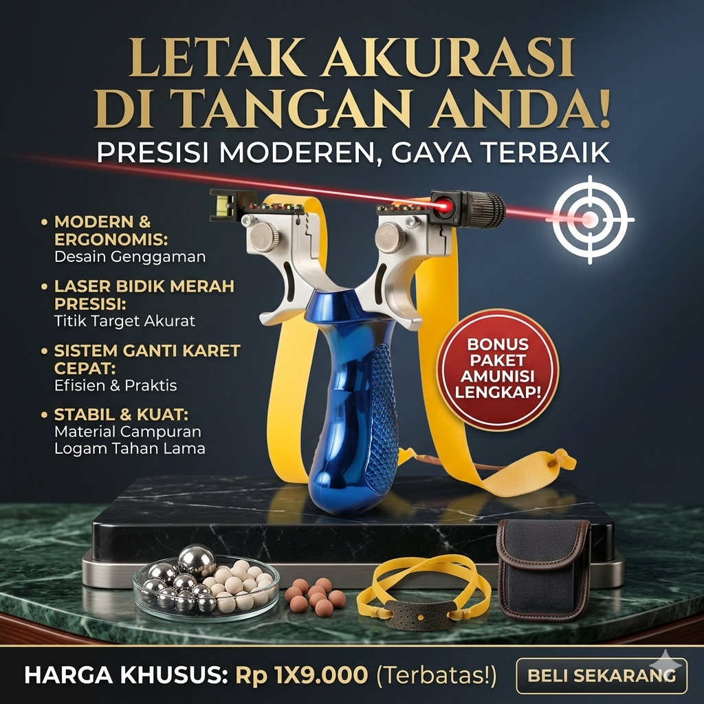 [ BISA COD ] Tactical Slingshot Laser Sight - Mainan Ketapel Modern High Performance
