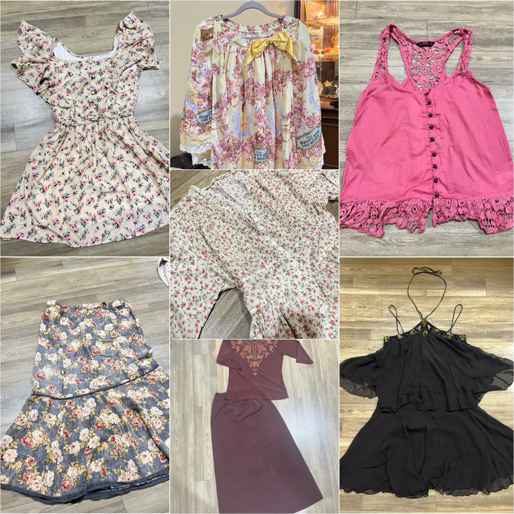 Dress, atasan, rok coquette