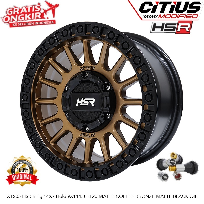 Velg HSR XTS05 Ring 14 Model Offroad Mobil Kijang Phanter Avanza Dll