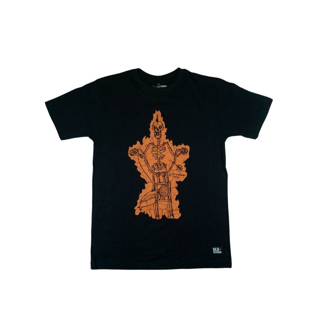 T-shirt Skull Punk Black Old Division TS Skull Punk BK
