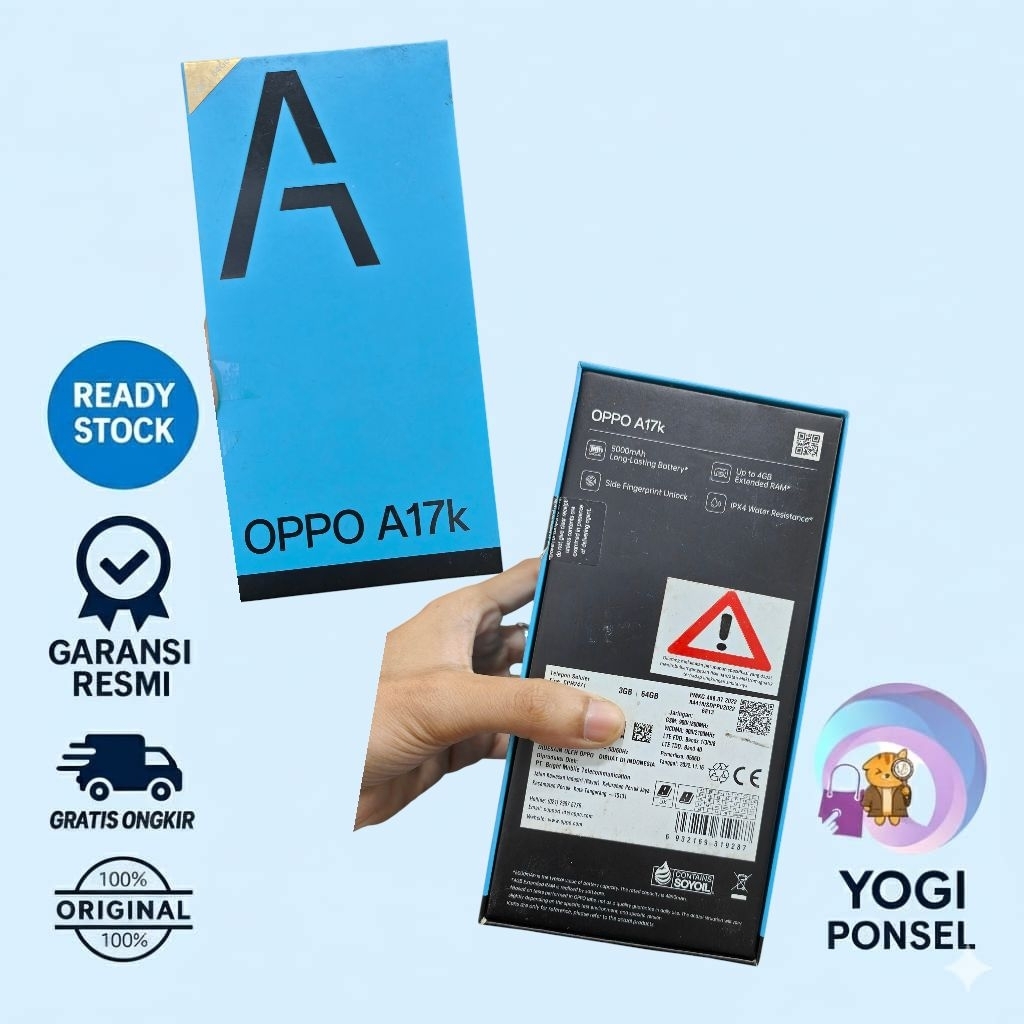 OPPO A17K 3/64 Gold Second/No Garansi