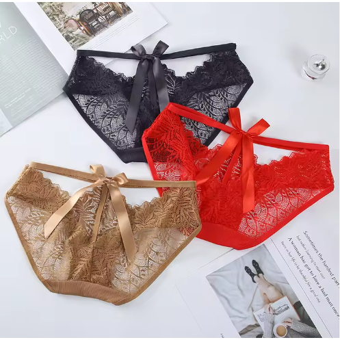Celana Dalam Pita Lingerie G String CD Wanita Remaja Underwear Seamless Renda Sexy Thong Kancut Rema