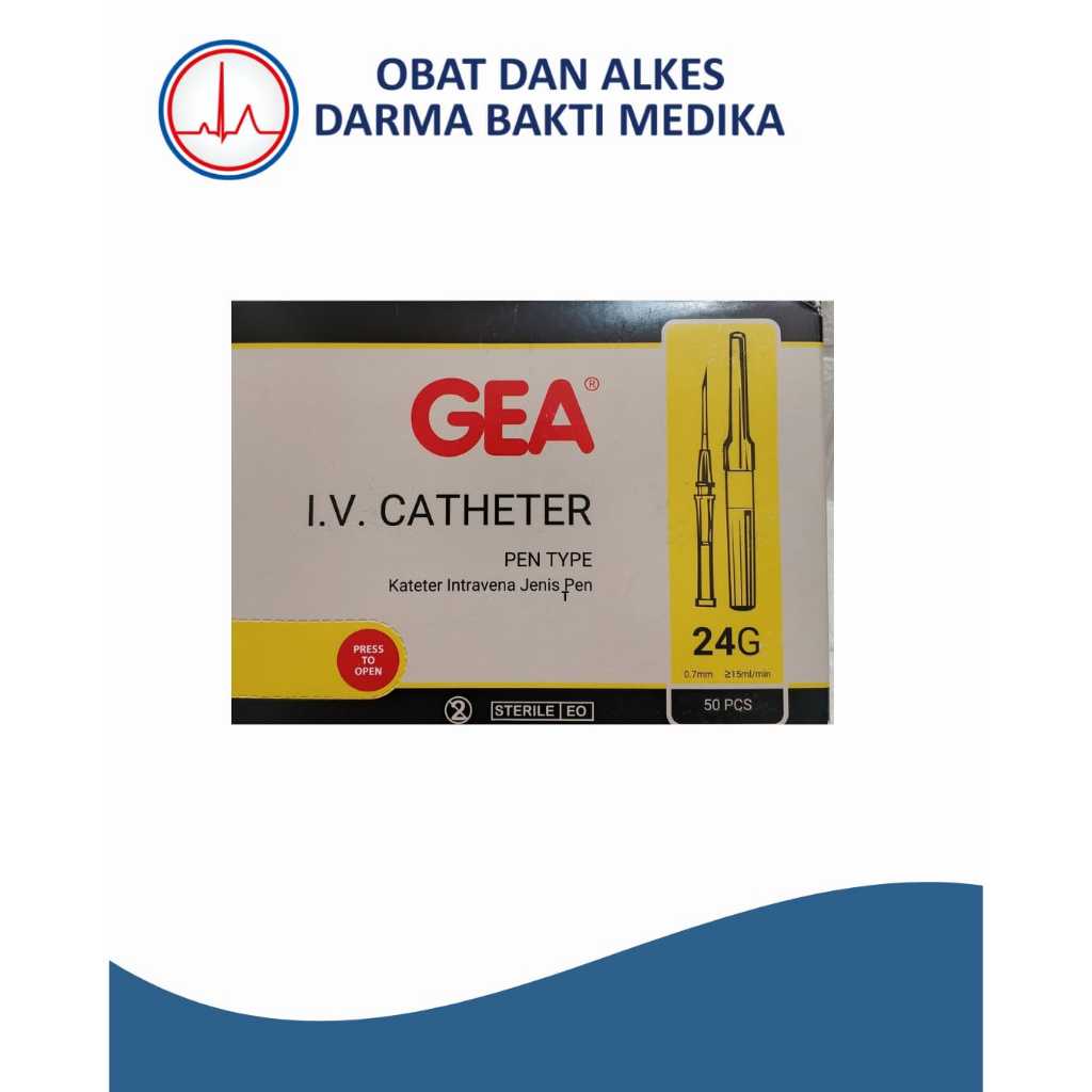 GEA I.V Catheter Penlike 24G - Jarum Infus - Kateter Penlike - 24G GEA
