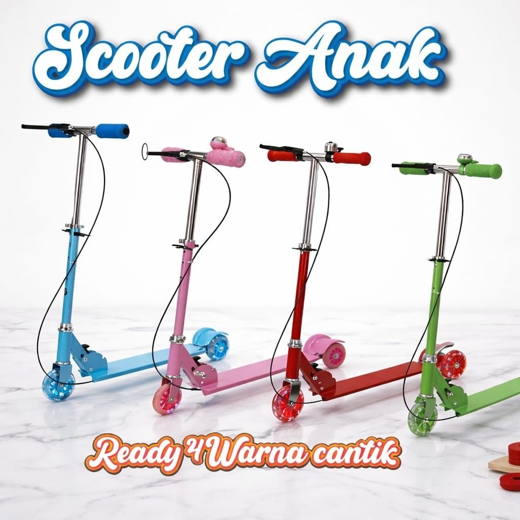 Skuter Anak Roda 3 Scooter Otopet Anak Rem Tangan